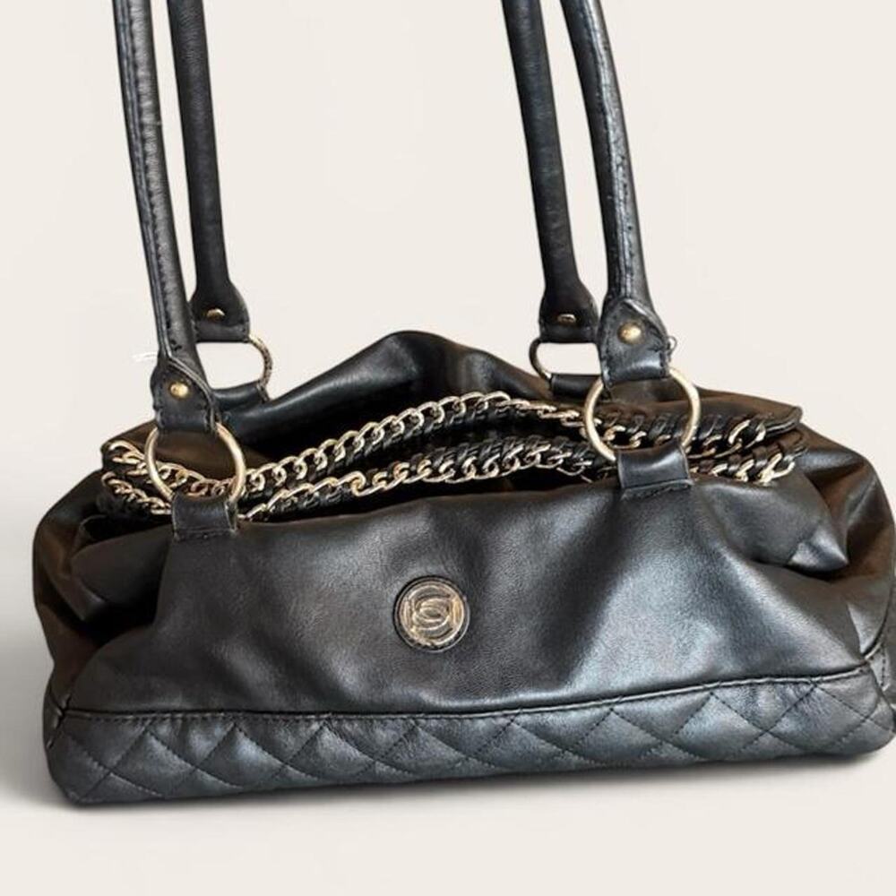 Bebe quilted leather handbag with